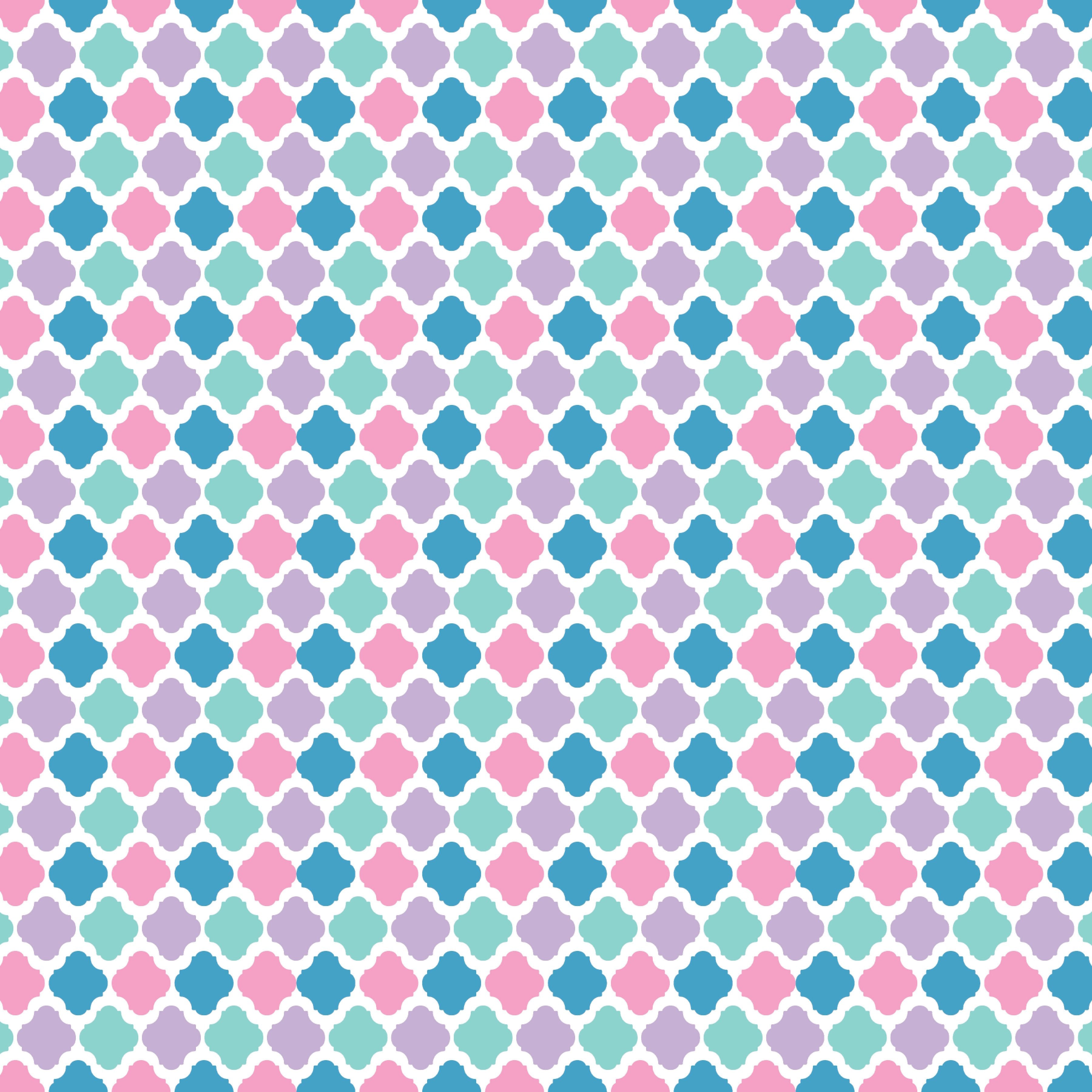 Pastel Quatrefoil Pattern Acrylic Sheets - CMB Pattern Acrylic